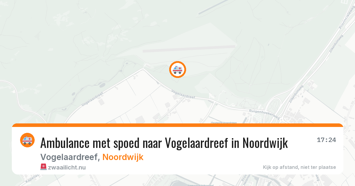 Ambulance met spoed naar Vogelaardreef in Noordwijk — 25 mei 2026