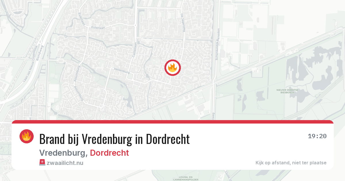 Brand bij Vredenburg in Dordrecht — 26 mei 2026