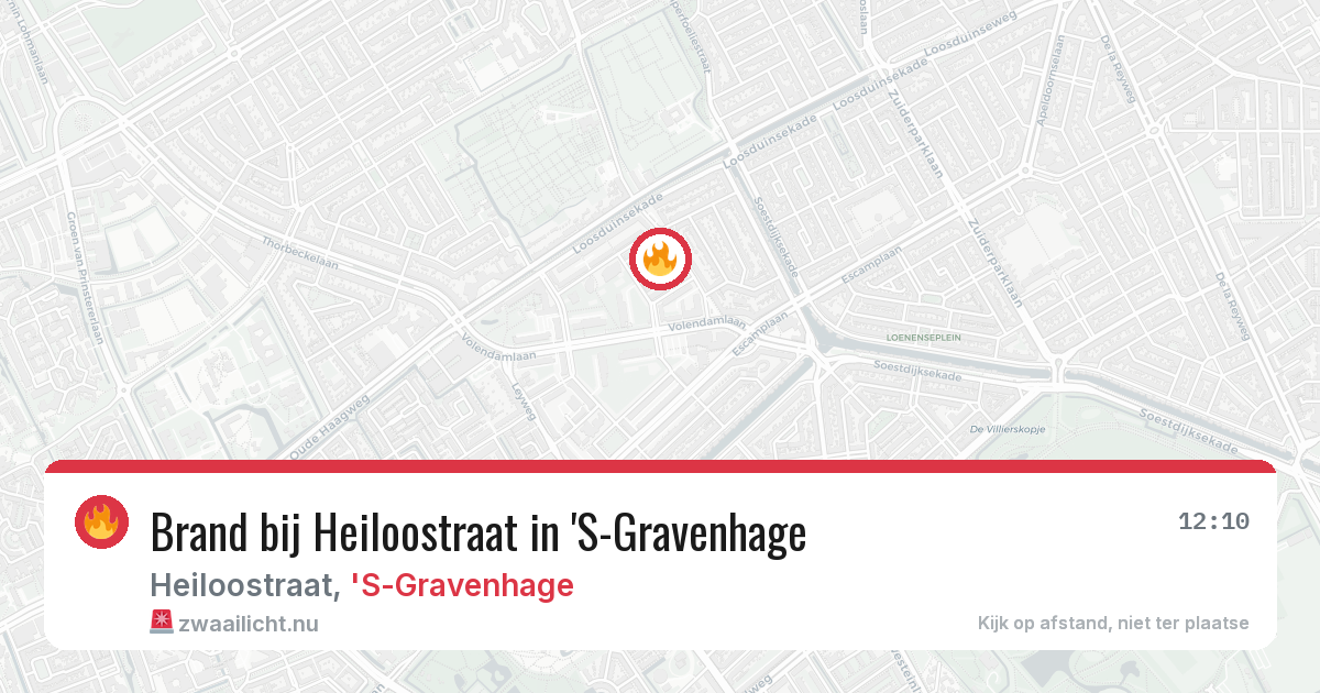Brand bij Heiloostraat in 'S-Gravenhage — 17 mei 2026