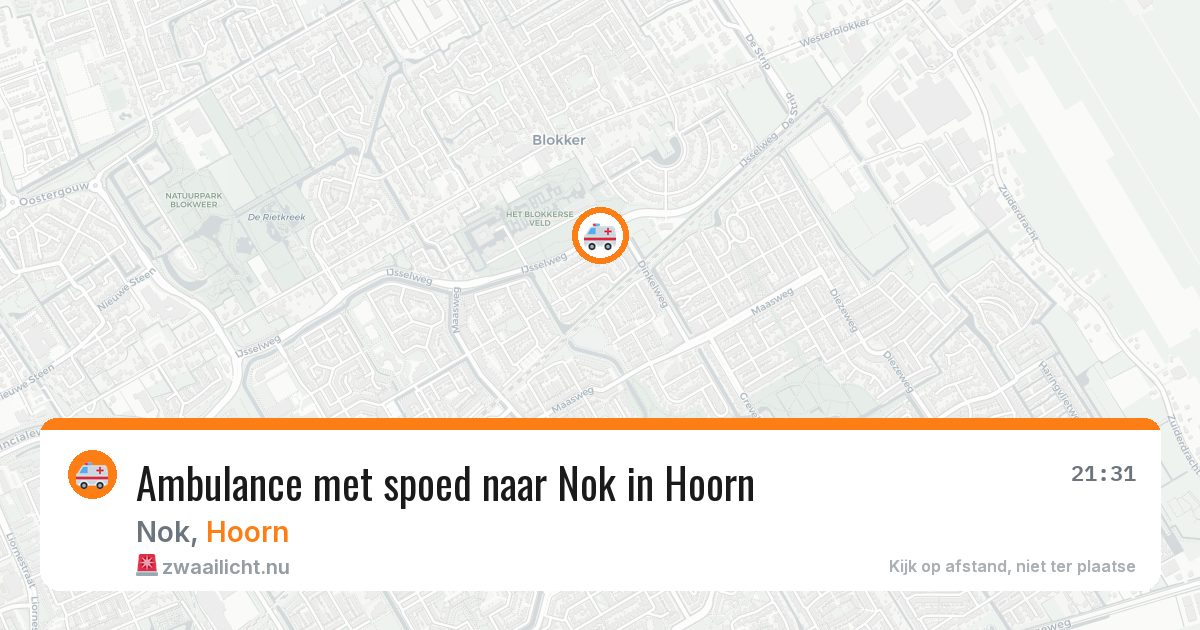Ambulance met spoed naar Nok in Hoorn — 24 jul 2026