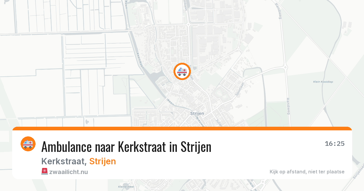 Ambulance naar Kerkstraat in Strijen — 23 mrt 2026