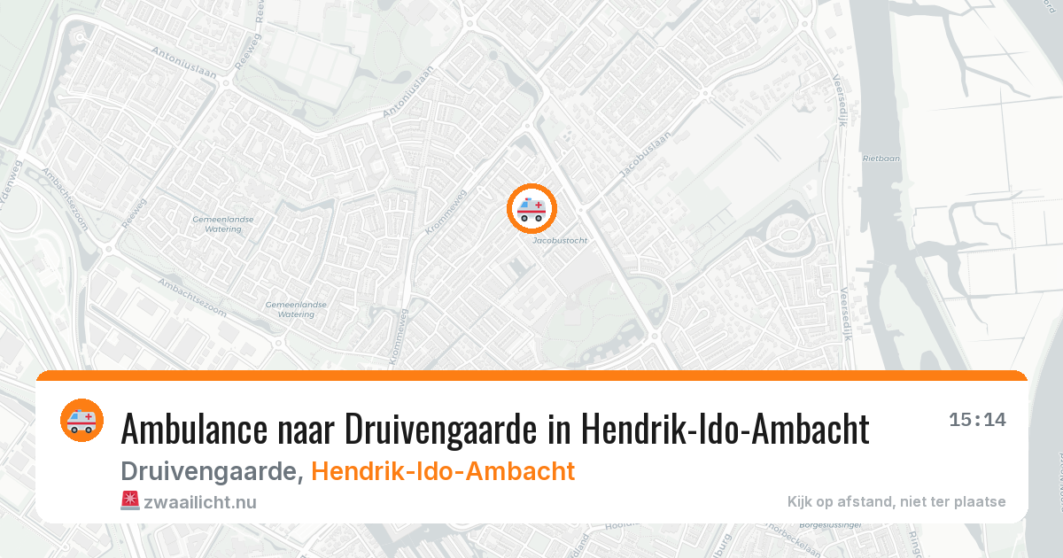 Ambulance naar Druivengaarde in Hendrik-Ido-Ambacht — 15 jul 2026