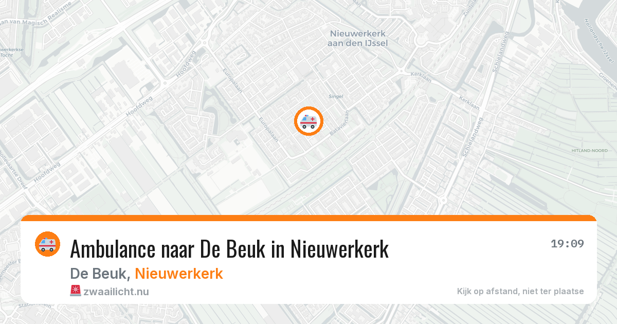 Ambulance naar De Beuk in Nieuwerkerk — 22 jul 2026
