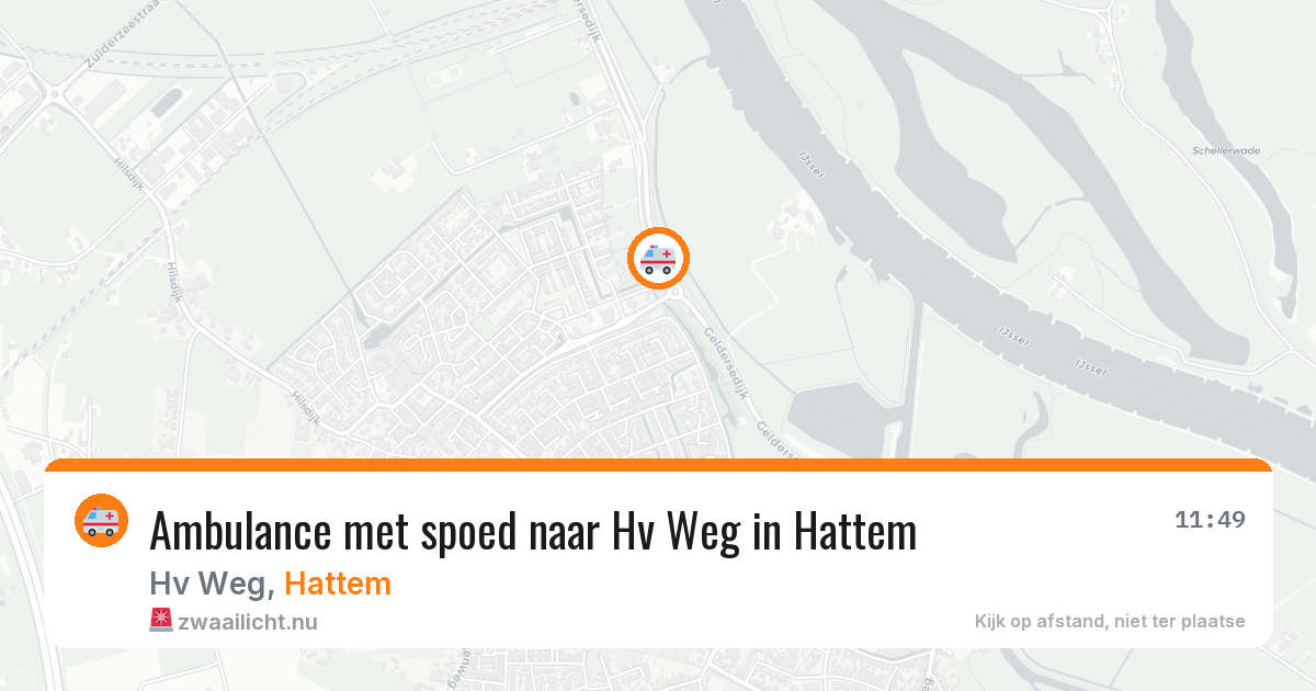 Ambulance met spoed naar Hv Weg in Hattem — 13 jul 2026