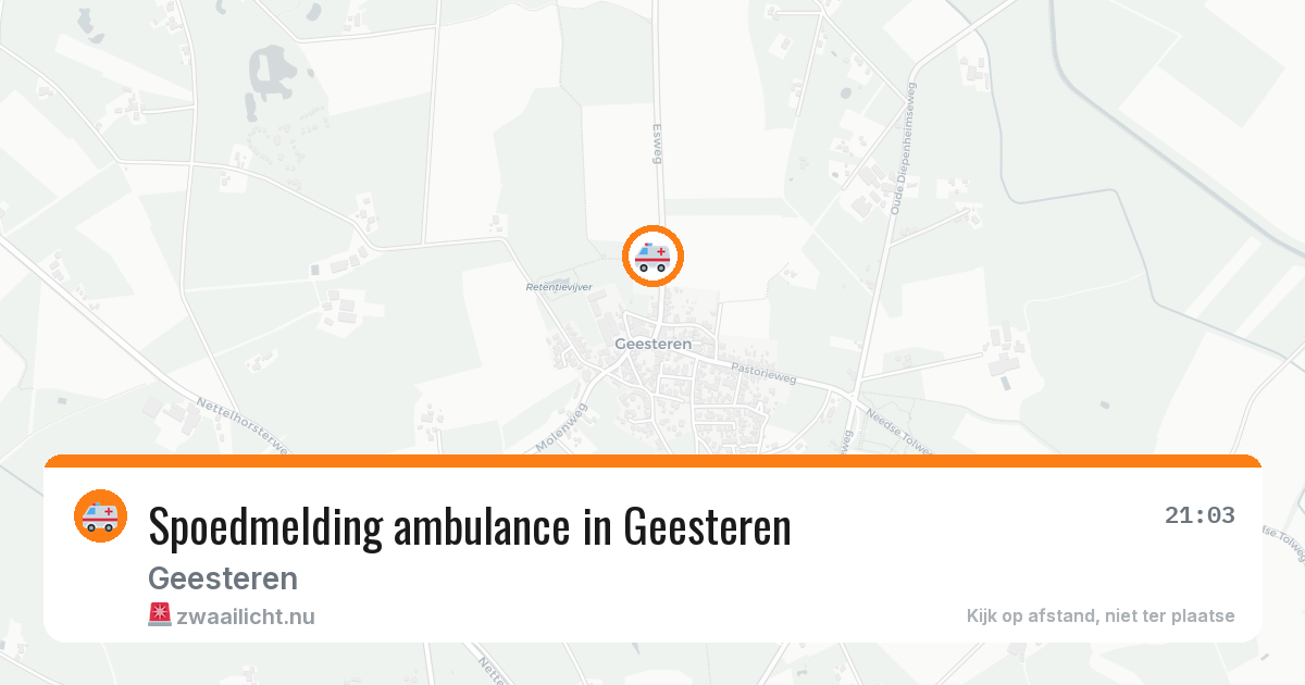 Spoedmelding ambulance in Geesteren — 11 jul 2026