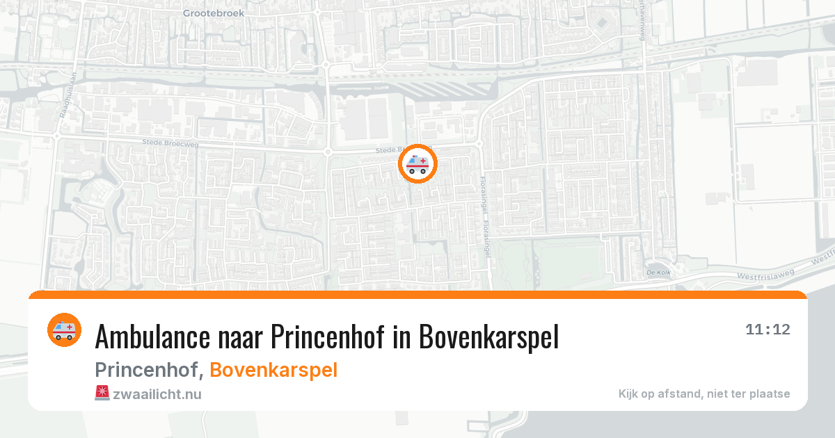 Ambulance naar Princenhof in Bovenkarspel — 24 jul 2026