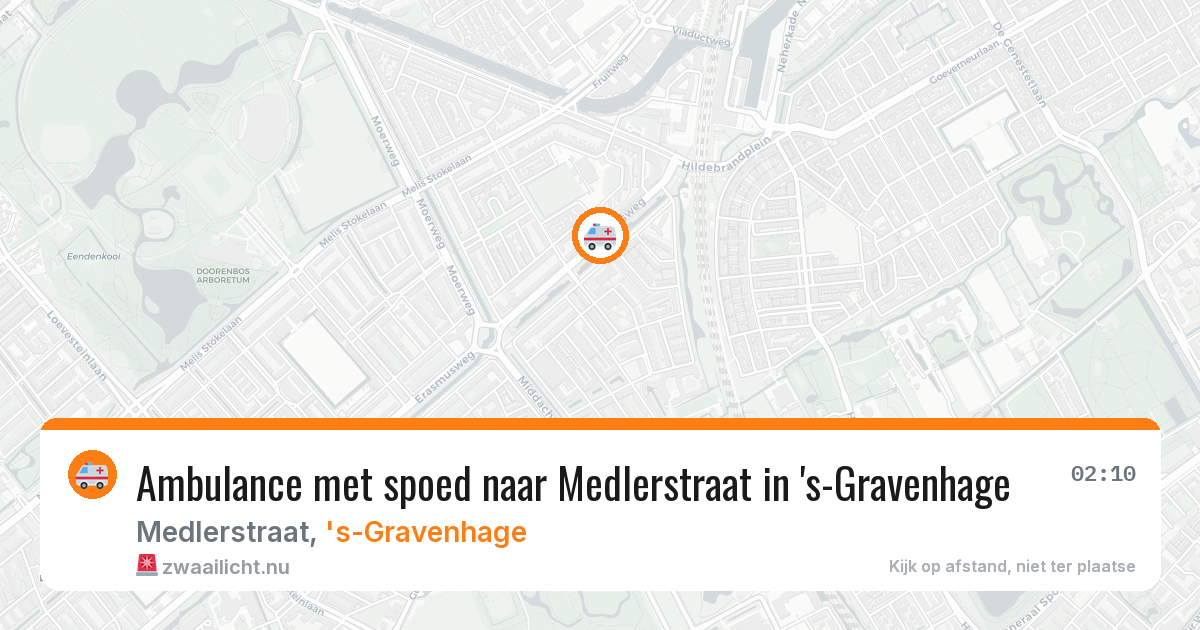 Ambulance met spoed naar Medlerstraat in 's-Gravenhage — 22 mrt 2026