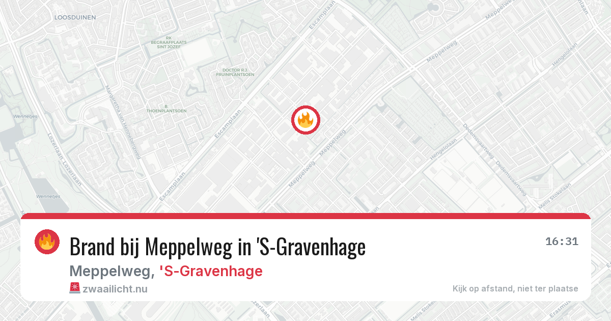 Brand bij Meppelweg in 'S-Gravenhage — 22 mrt 2026