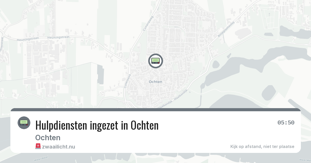 Hulpdiensten ingezet in Ochten — 4 feb 2026 | 🚨 Zwaailicht.nu