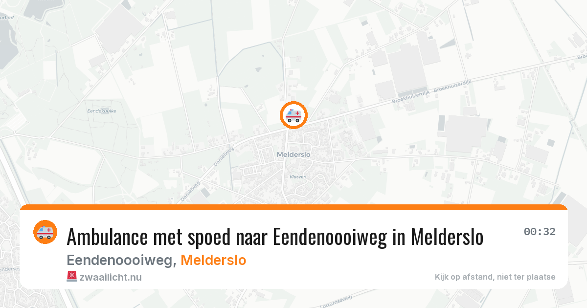 Ambulance met spoed naar Eendenoooiweg in Melderslo — 4 jul 2026