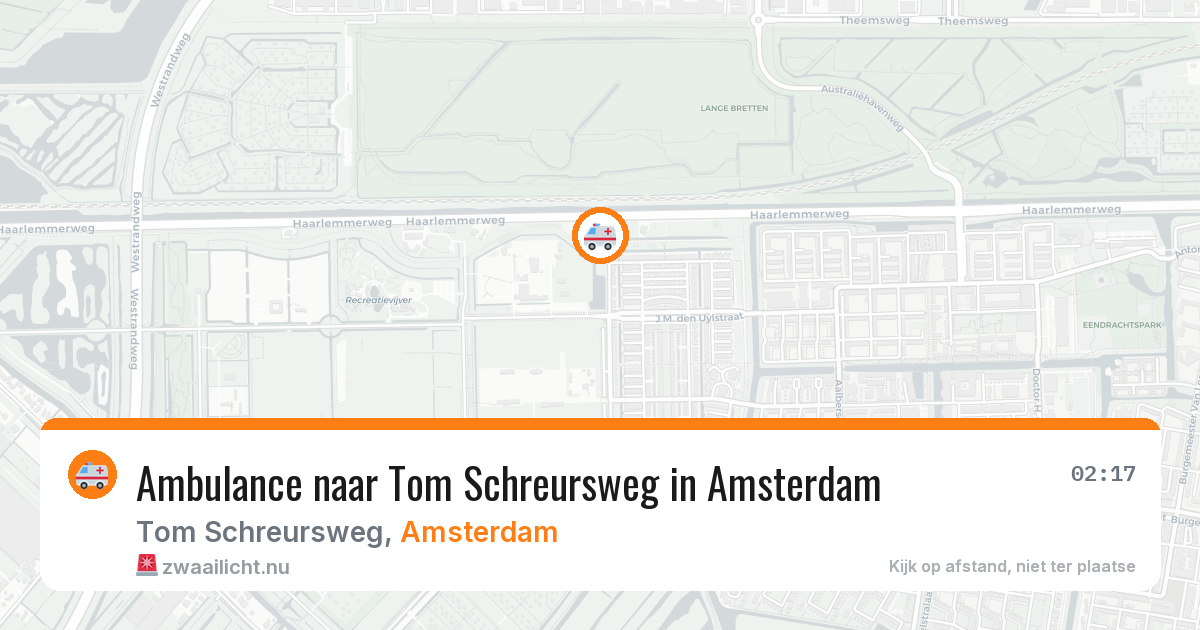 Ambulance naar Tom Schreursweg in Amsterdam — 12 jul 2026