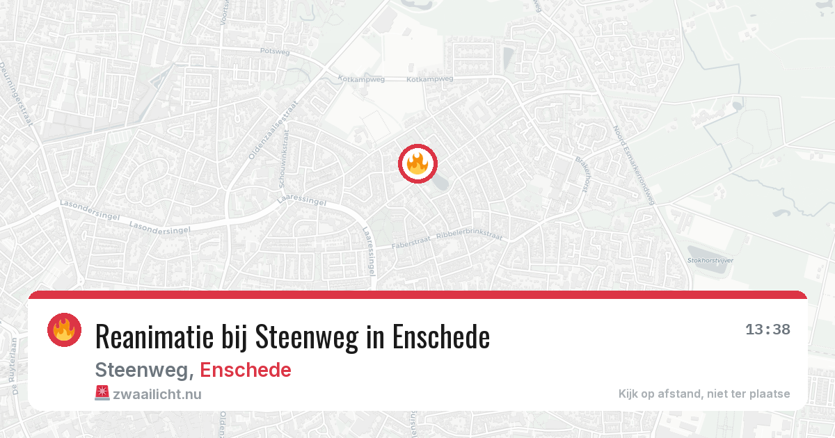 Reanimatie bij Steenweg in Enschede — 26 mei 2026