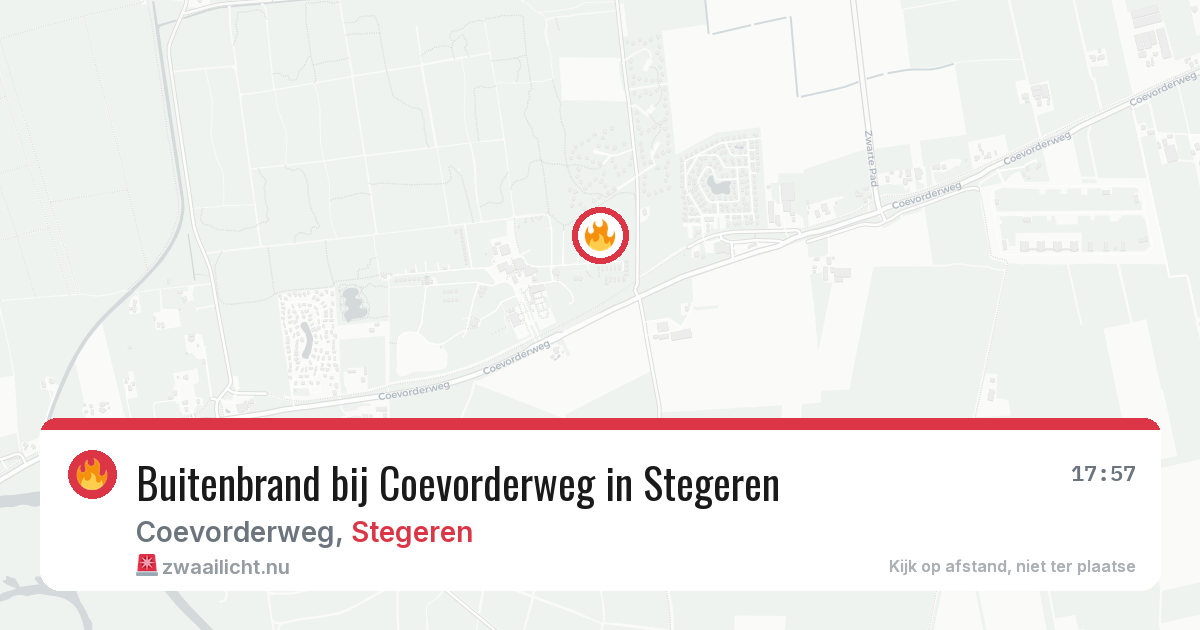 Buitenbrand bij Coevorderweg in Stegeren — 20 apr 2026