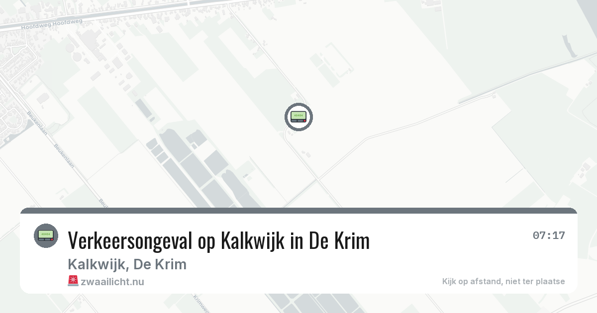 Verkeersongeval op Kalkwijk in De Krim — 30 jan 2026