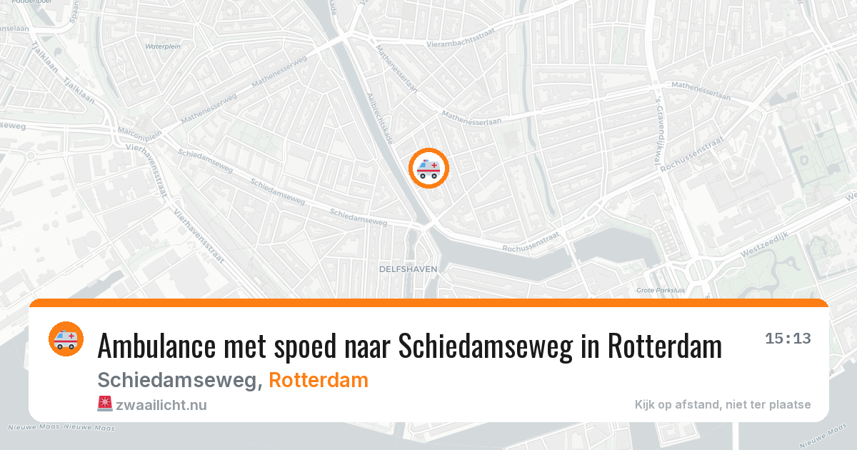 Ambulance met spoed naar Schiedamseweg in Rotterdam — 20 jul 2026