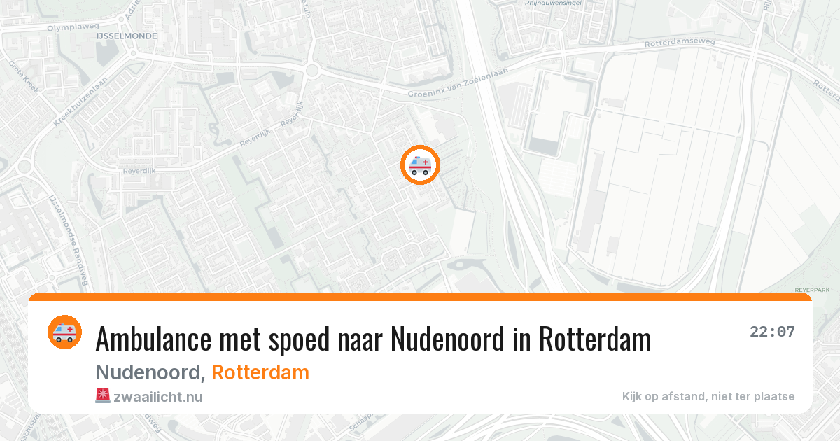 Ambulance met spoed naar Nudenoord in Rotterdam — 17 mrt 2026