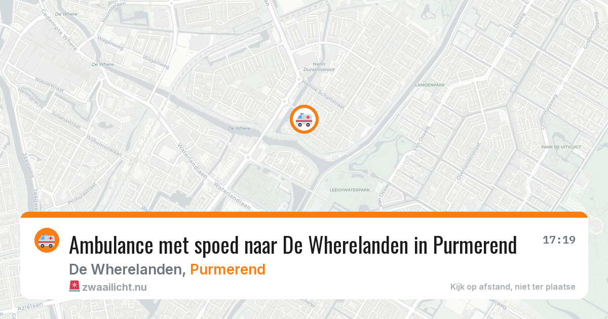 Ambulance met spoed naar De Wherelanden in Purmerend — 20 jul 2026
