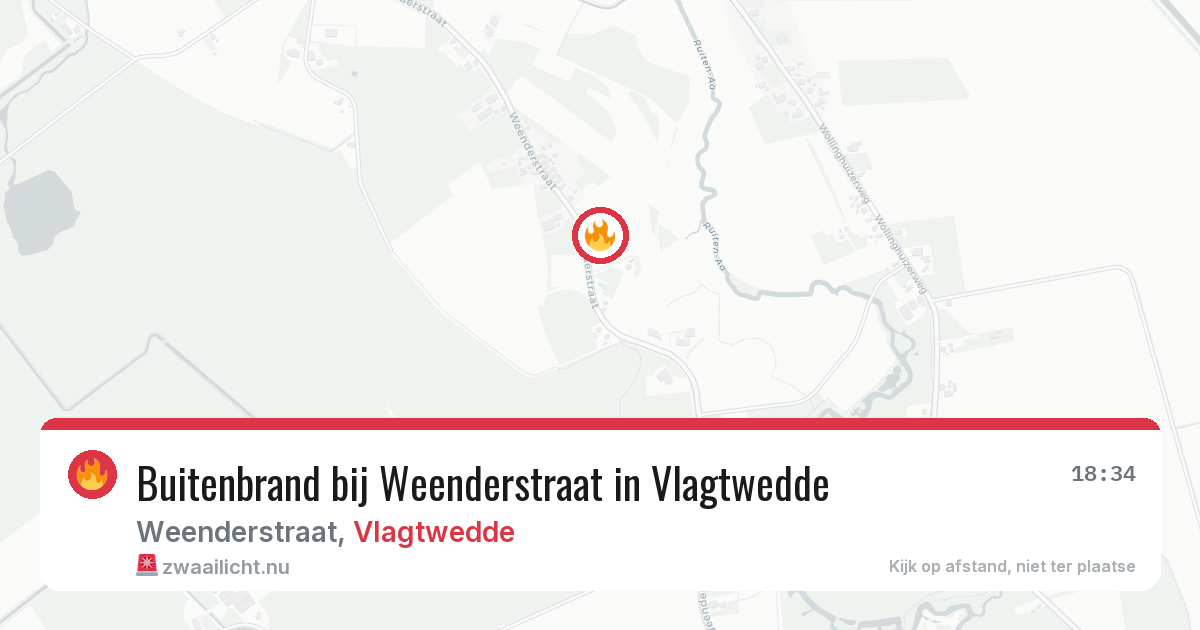 Buitenbrand bij Weenderstraat in Vlagtwedde — 17 jul 2026