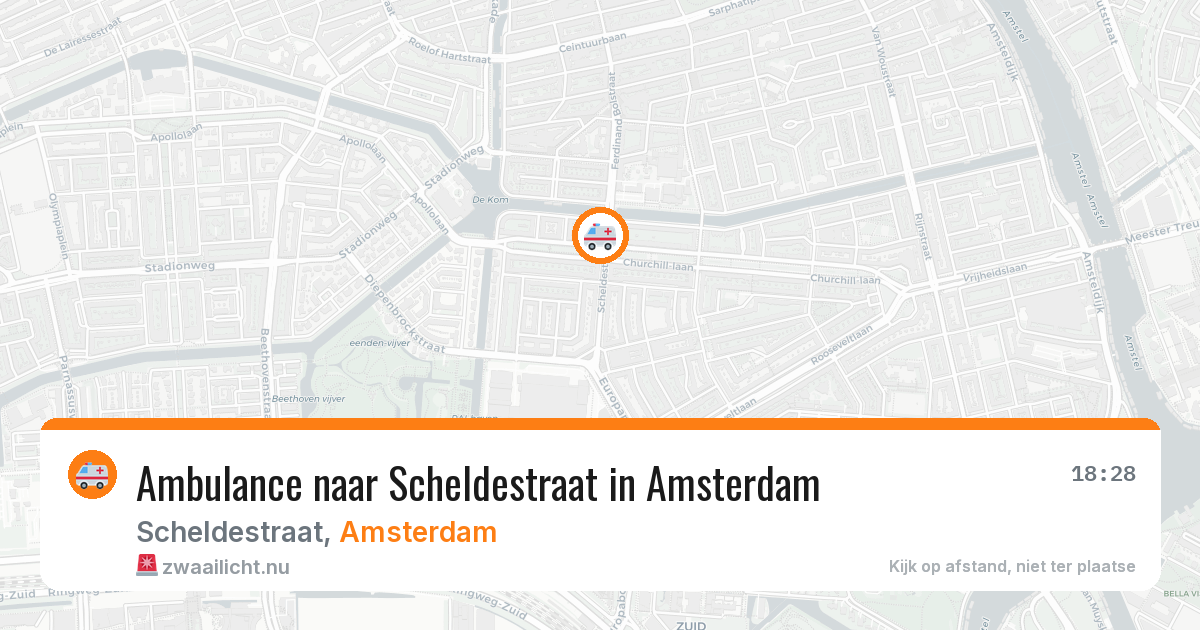Ambulance naar Scheldestraat in Amsterdam — 15 jul 2026