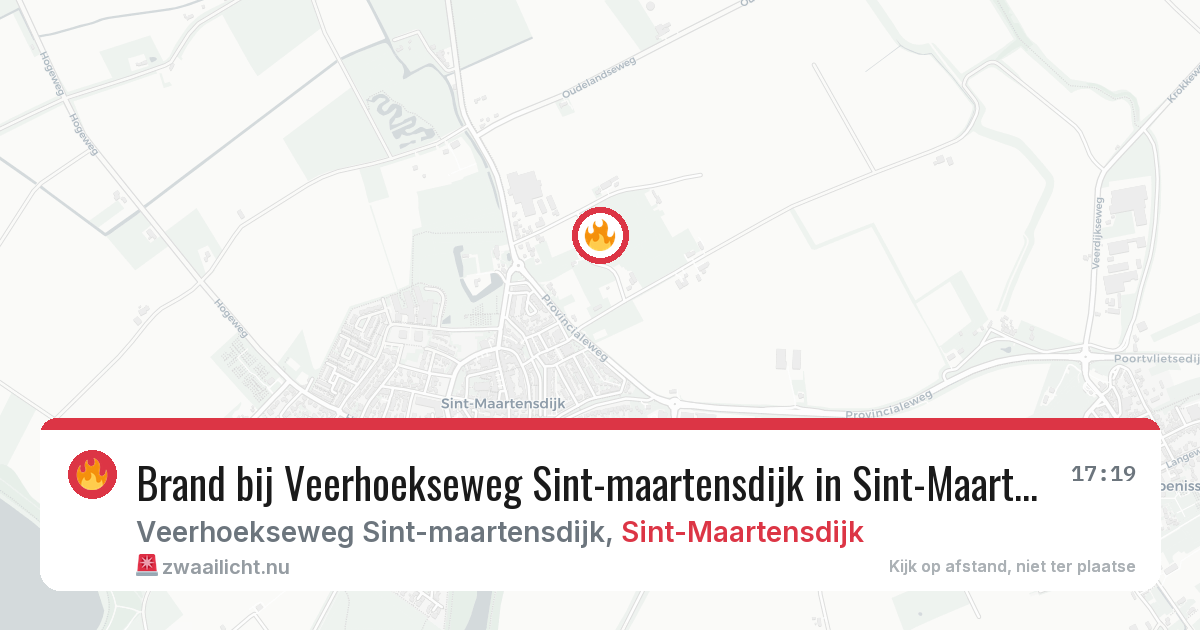 Brand bij Veerhoekseweg Sint-maartensdijk in Sint-Maartensdijk — 15 apr 2026