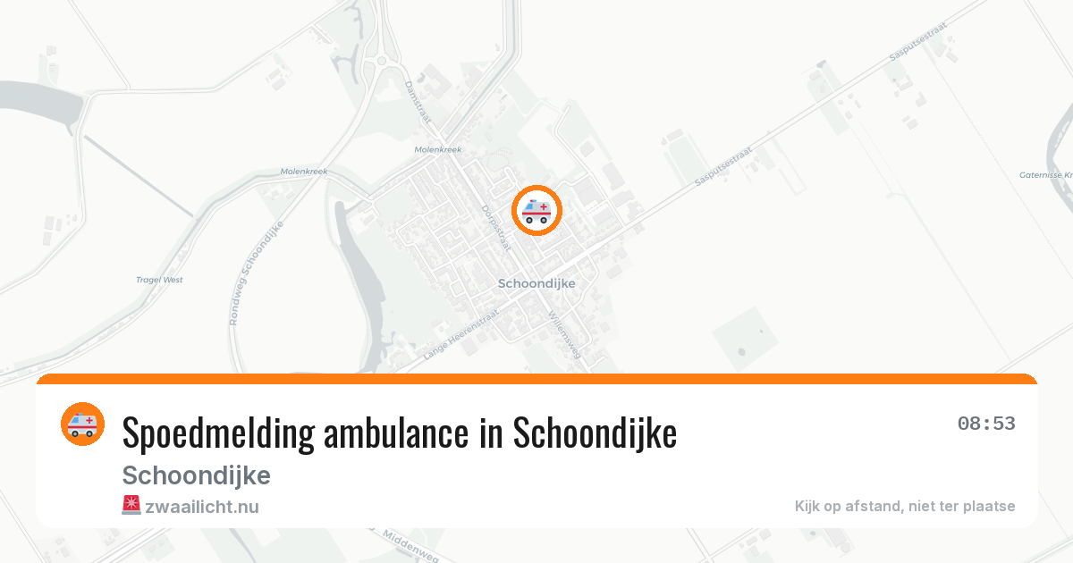 Spoedmelding ambulance in Schoondijke — 21 jun 2026