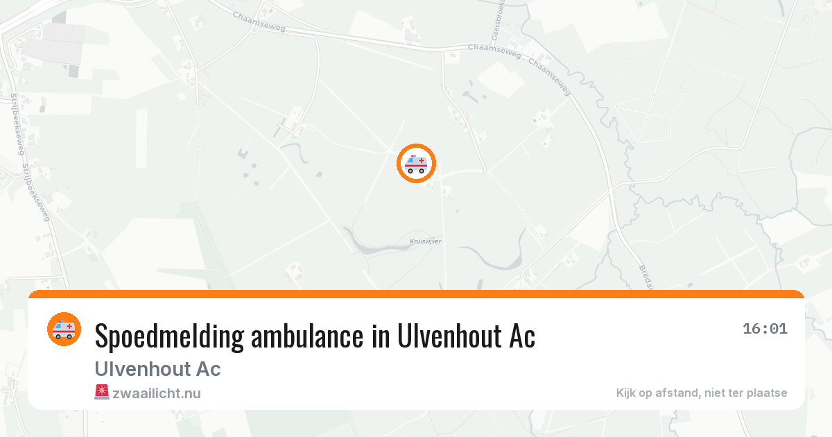 Spoedmelding ambulance in Ulvenhout Ac — 3 jun 2026