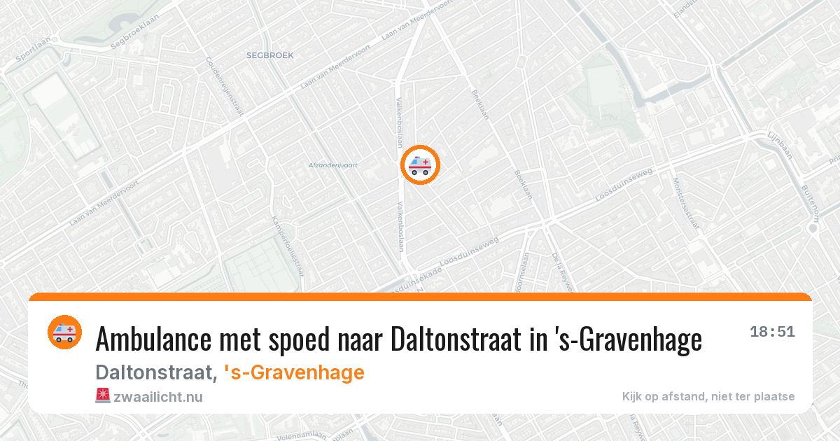 Ambulance met spoed naar Daltonstraat in 's-Gravenhage — 16 jul 2026