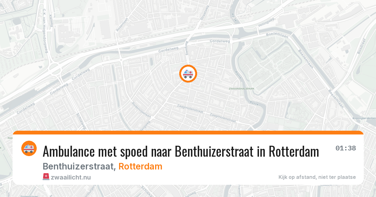 Ambulance met spoed naar Benthuizerstraat in Rotterdam — 25 jul 2026