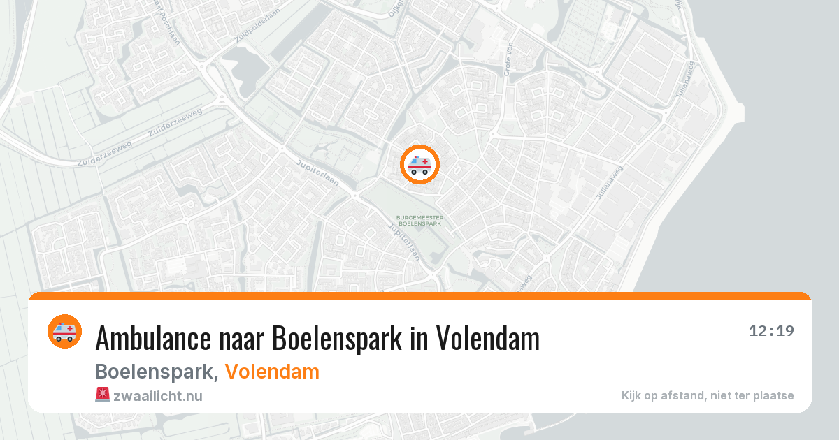 Ambulance naar Boelenspark in Volendam — 22 mrt 2026