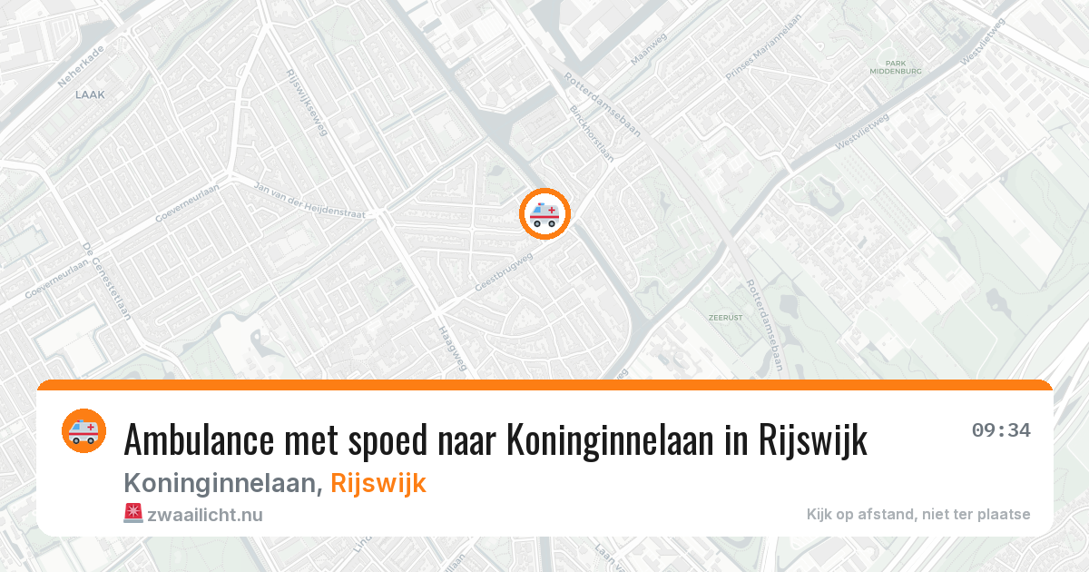 Ambulance met spoed naar Koninginnelaan in Rijswijk — 23 mei 2026