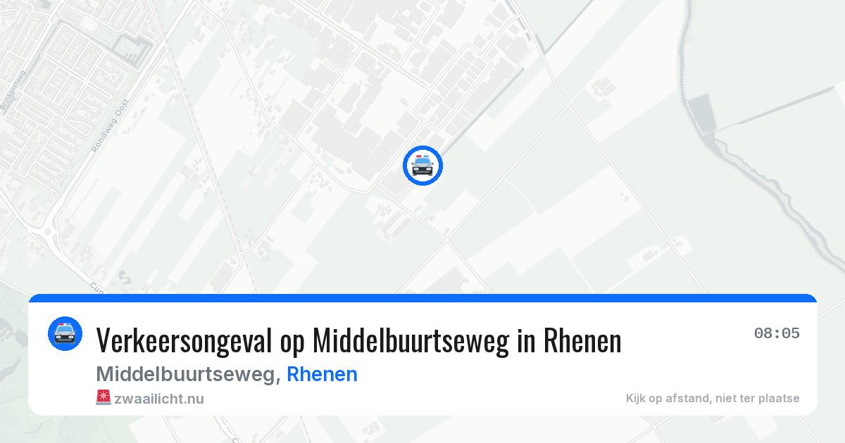 Verkeersongeval op Middelbuurtseweg in Rhenen — 25 mrt 2026