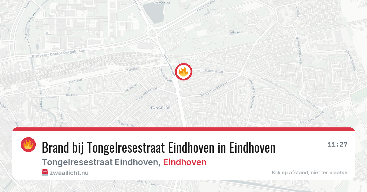 Brand bij Tongelresestraat Eindhoven in Eindhoven — 9 jun 2026
