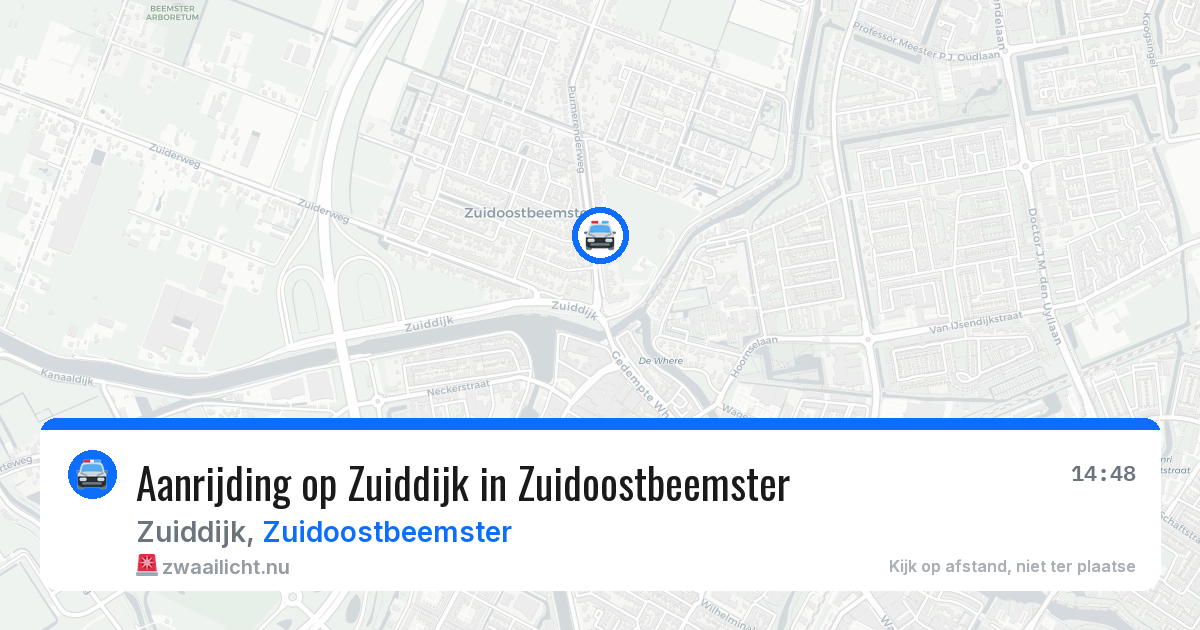 Aanrijding op Zuiddijk in Zuidoostbeemster — 18 mei 2026