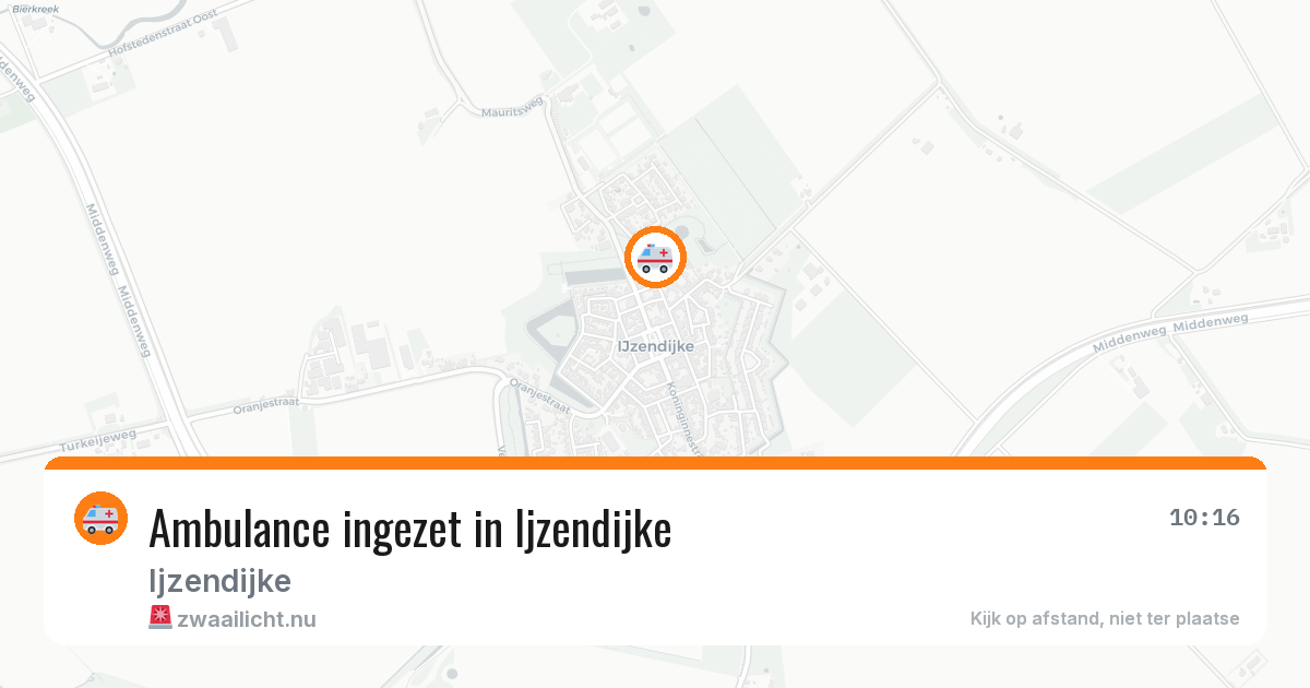 Ambulance ingezet in Ijzendijke — 4 jul 2026