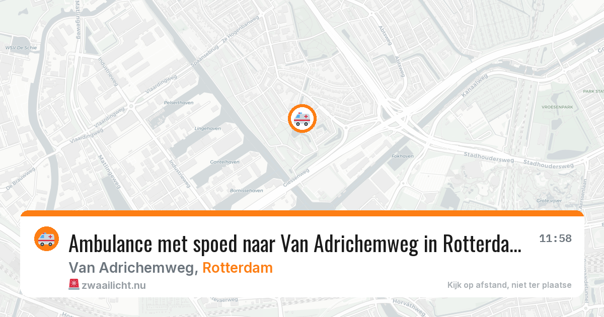 Ambulance met spoed naar Van Adrichemweg in Rotterdam — 30 mrt 2026