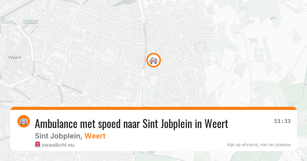 Ambulance met spoed naar Sint Jobplein in Weert — 21 jul 2026
