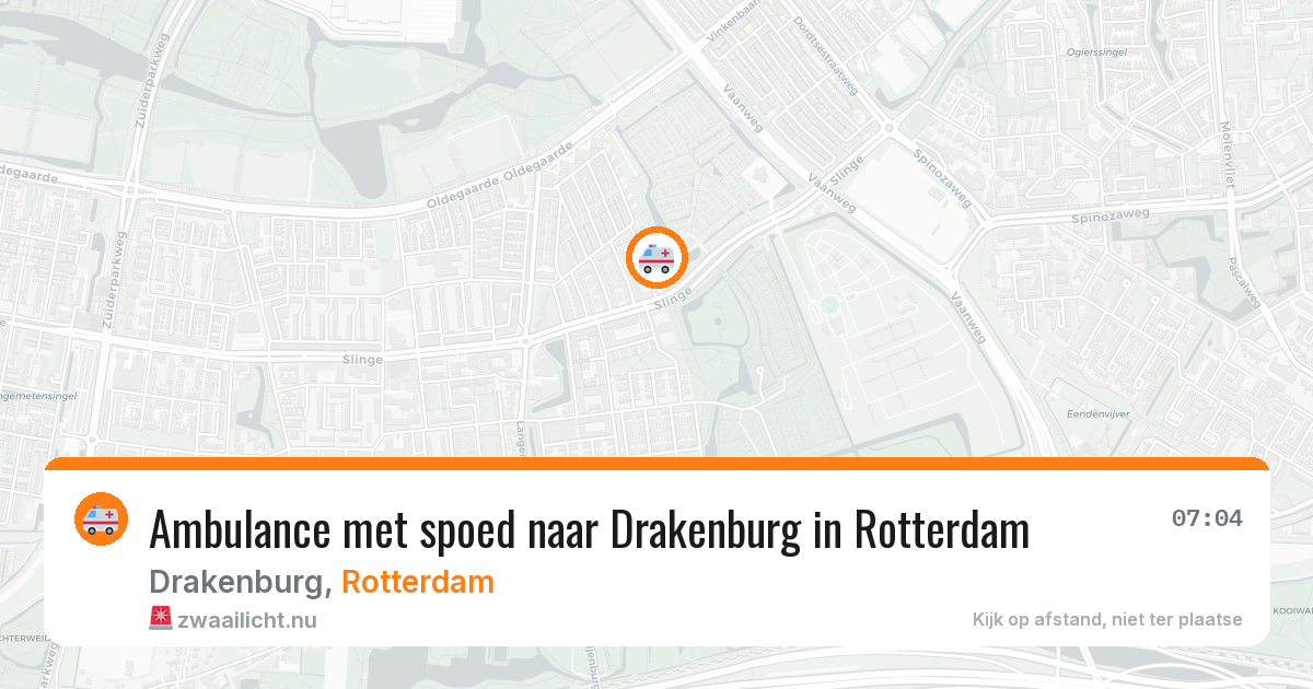 Ambulance met spoed naar Drakenburg in Rotterdam — 26 apr 2026