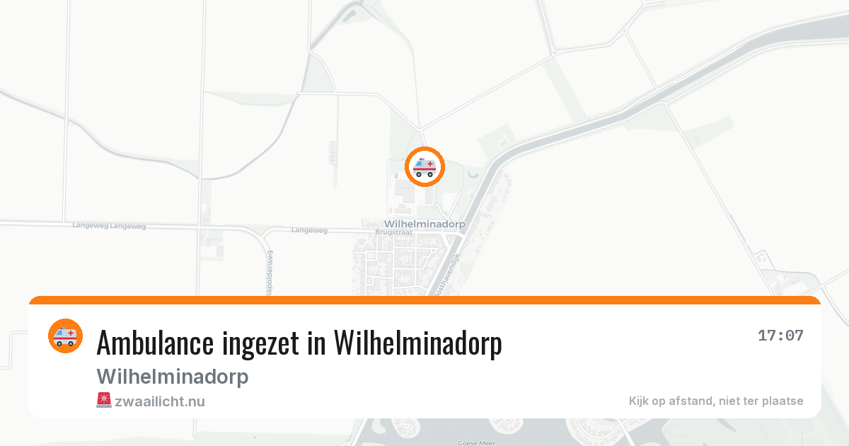 Ambulance ingezet in Wilhelminadorp — 24 mei 2026