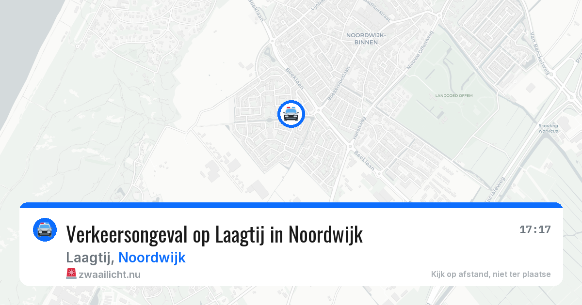 Verkeersongeval op Laagtij in Noordwijk — 19 mrt 2026