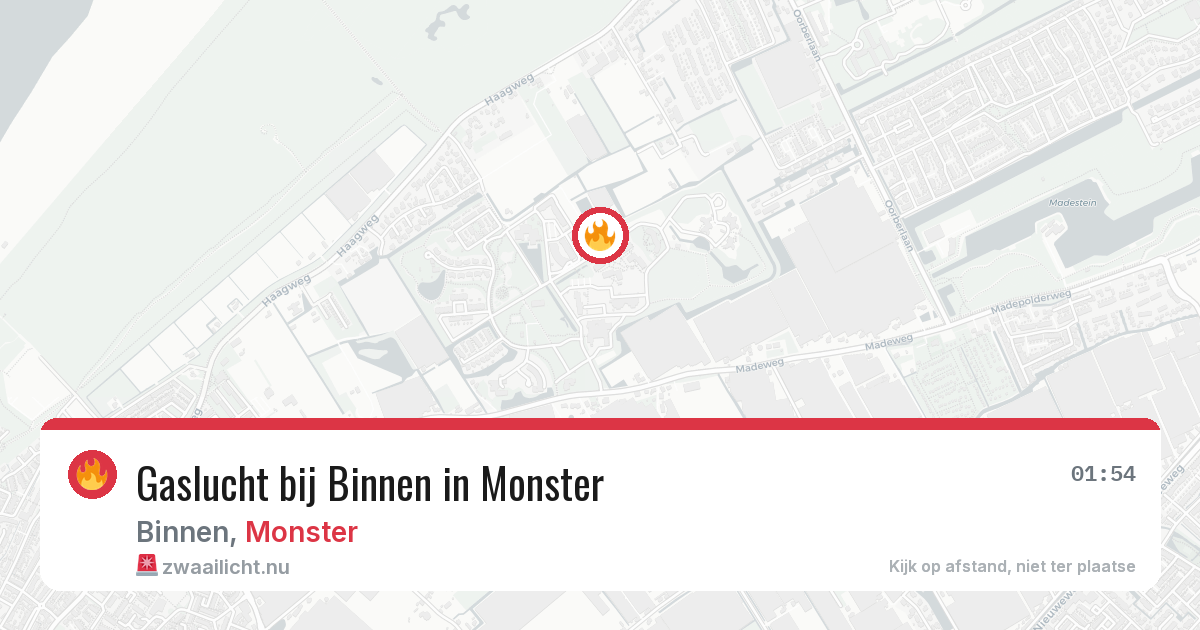 Gaslucht bij Binnen in Monster — 26 apr 2026