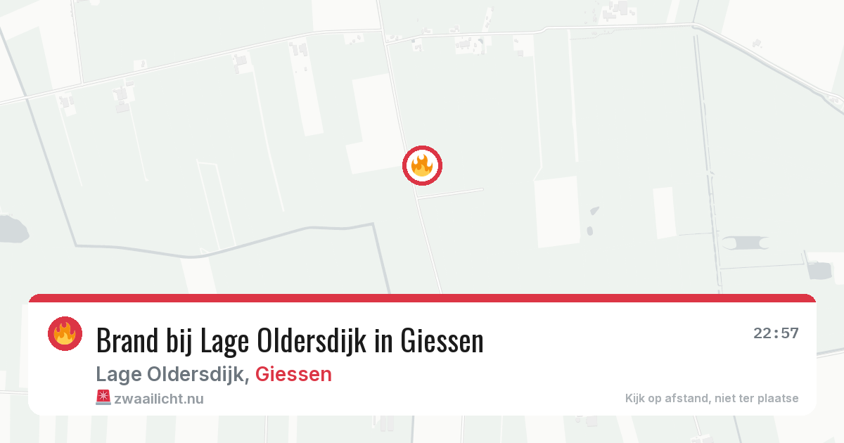 Brand bij Lage Oldersdijk in Giessen — 27 mei 2026