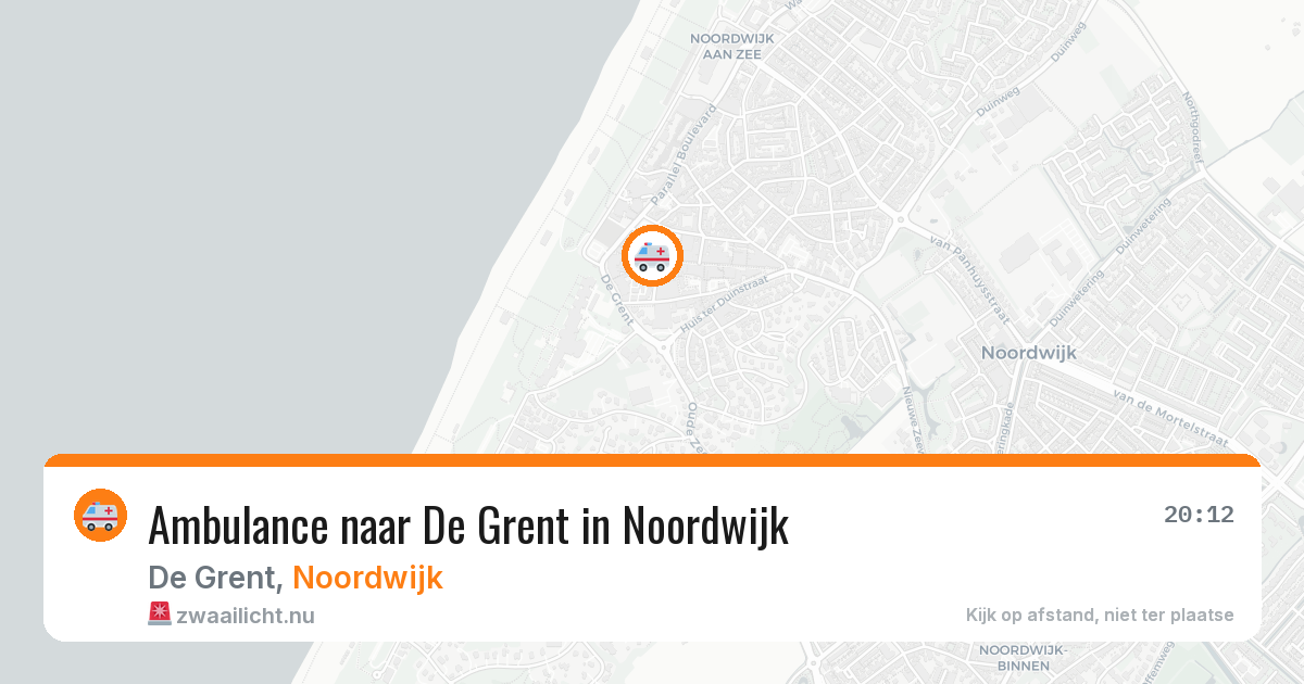 Ambulance naar De Grent in Noordwijk — 26 mei 2026