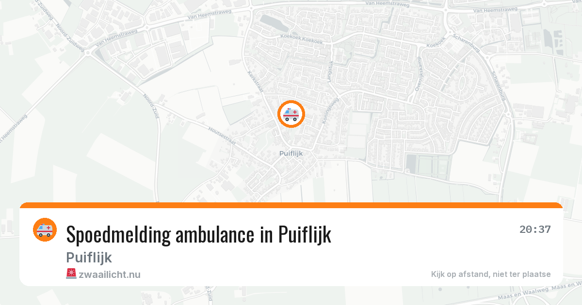 Spoedmelding ambulance in Puiflijk — 19 jul 2026