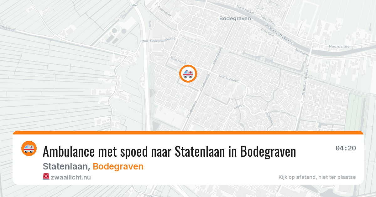 Ambulance met spoed naar Statenlaan in Bodegraven — 23 apr 2026