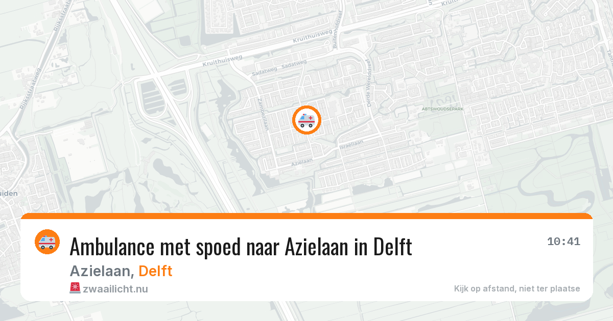 Ambulance met spoed naar Azielaan in Delft — 31 mrt 2026