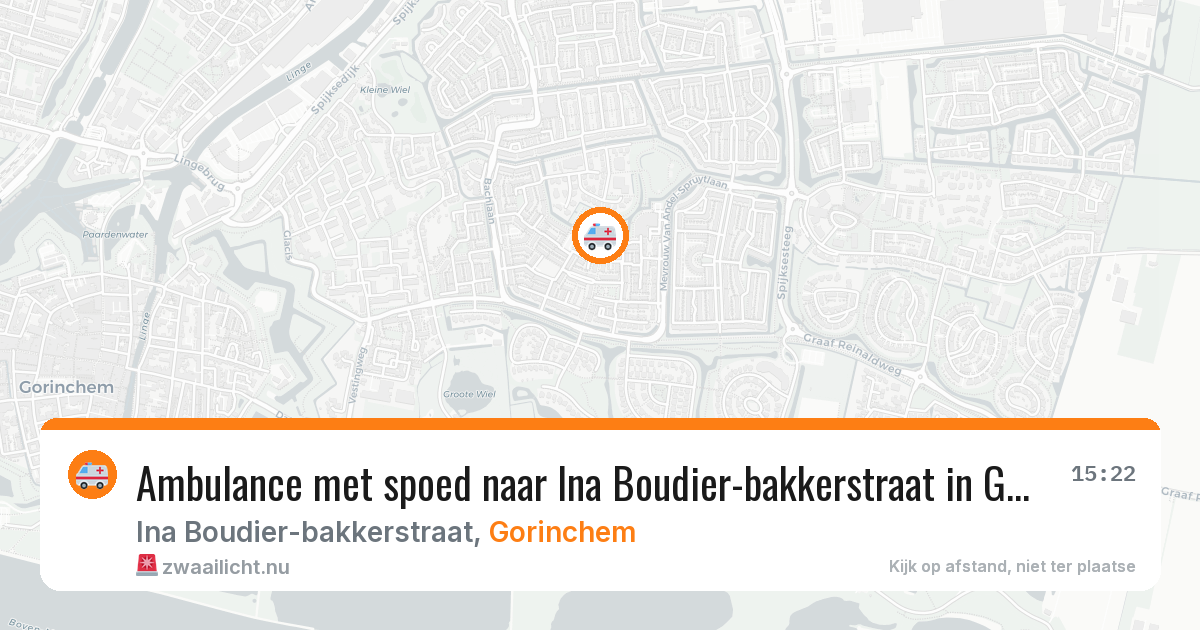 Ambulance met spoed naar Ina Boudier-bakkerstraat in Gorinchem — 12 jul 2026