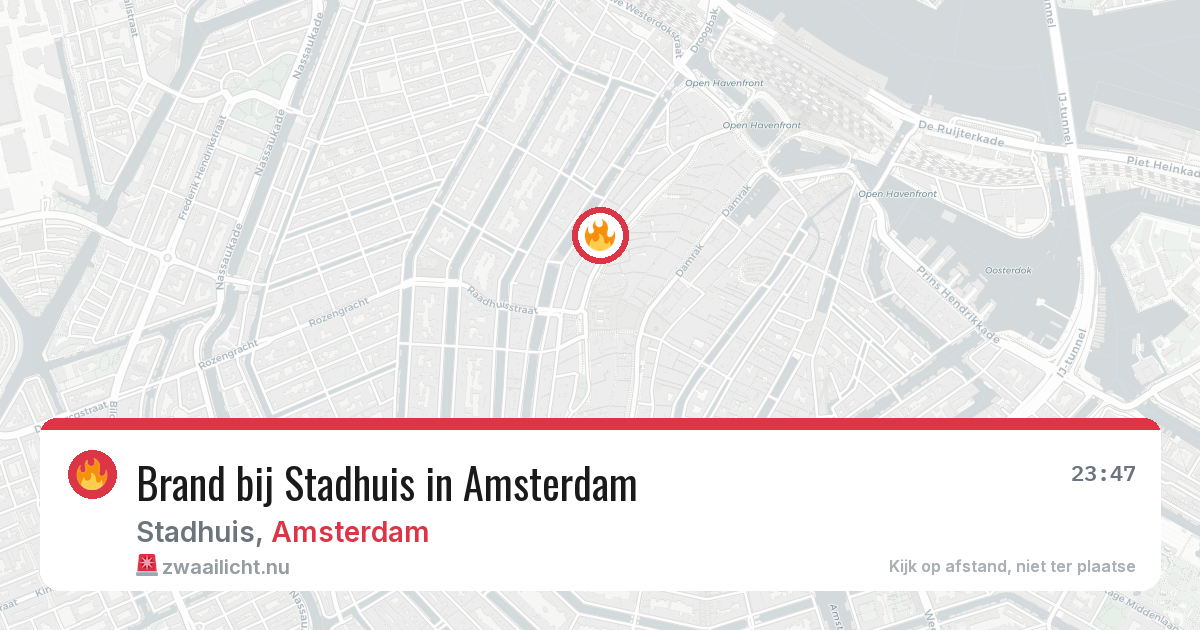 Brand bij Stadhuis in Amsterdam — 22 mei 2026