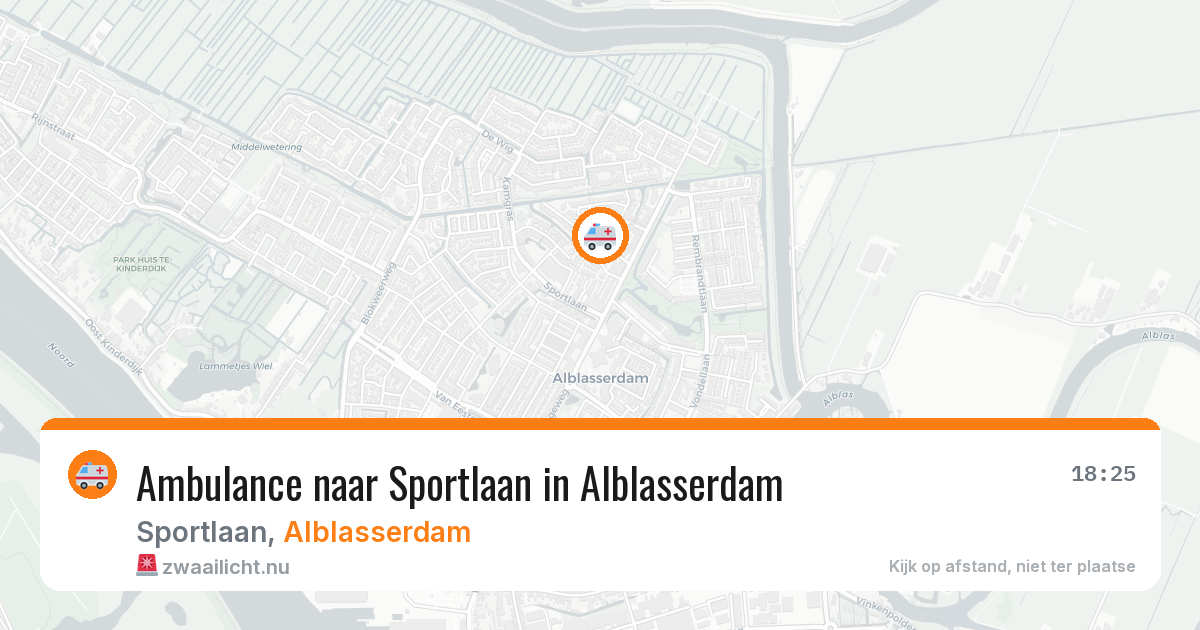 Ambulance naar Sportlaan in Alblasserdam — 30 mrt 2026