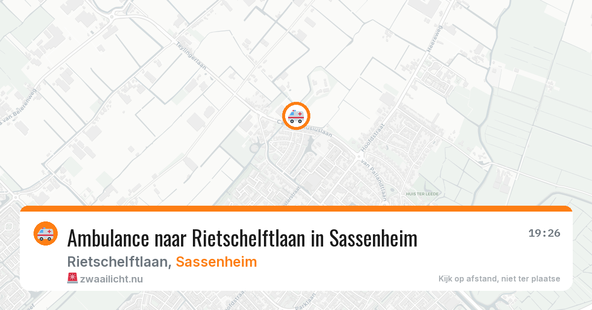 Ambulance naar Rietschelftlaan in Sassenheim — 24 jul 2026