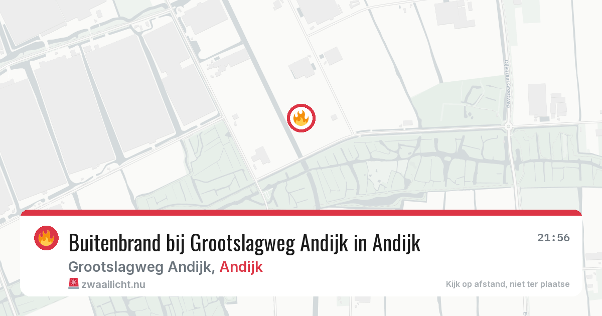 Buitenbrand bij Grootslagweg Andijk in Andijk — 24 mei 2026